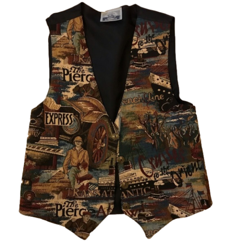 𝅺vintage needlepoint women’s vest. Size M/L.